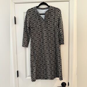 J. McLaughlin Biscayne Catalina Cloth Women's Dress Size Small Black Cream